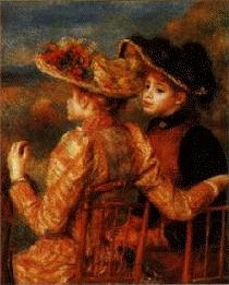 Pierre Renoir Two Girls Norge oil painting art
